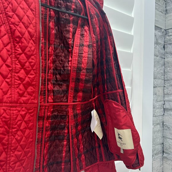 RARE Burberry Red Jacket Size 4 - Picture 2 of 7
